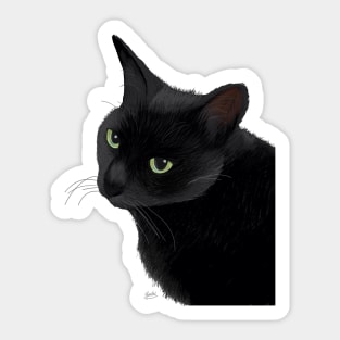 Cool Black Cat Sticker